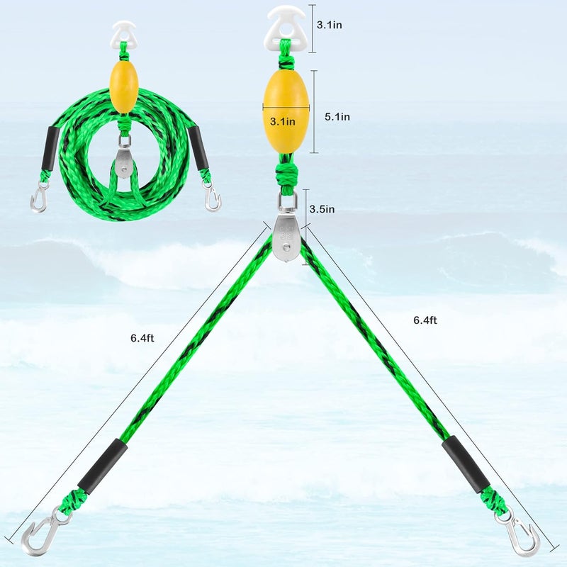 Jranter Watersports Heavy Duty Tow Harness with D Rings,Boat Tow Harness for Towing Towable Tube, Water Ski, Wakeboard - Image 2